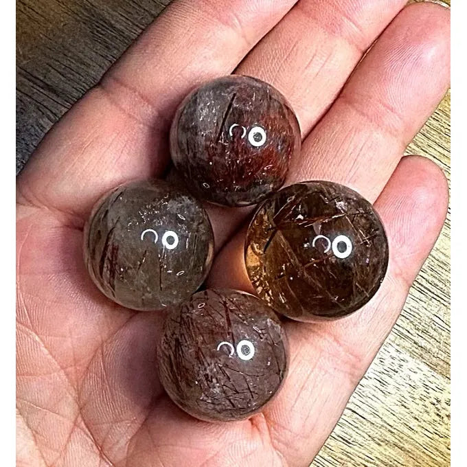 Red Rutile Quartz Mini Sphere