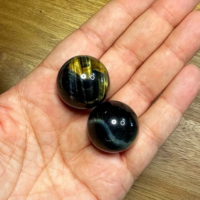 Blue/Yellow Tigers Eye Mini Sphere