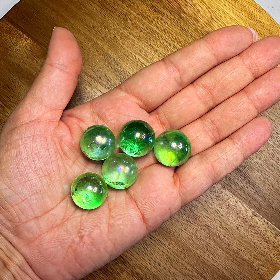 Green Aura Quartz Mini Sphere