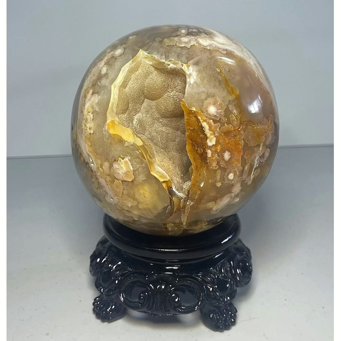 Flower Agate Sphere