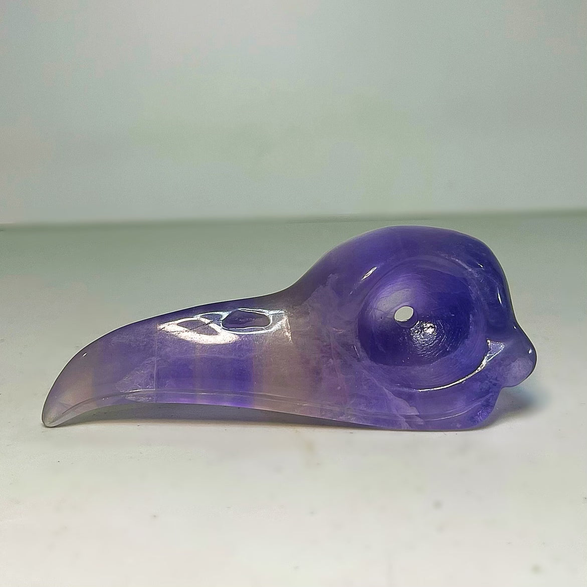 Fluorite Raven Skull