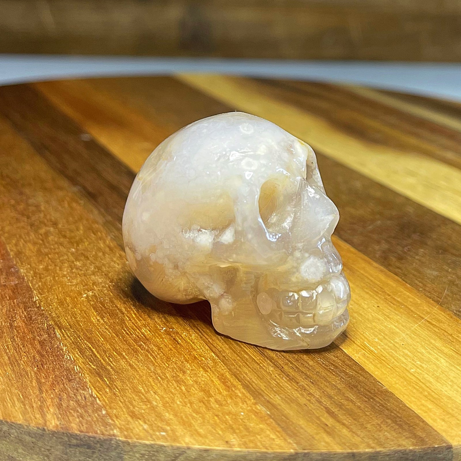 Flower Agate Skull