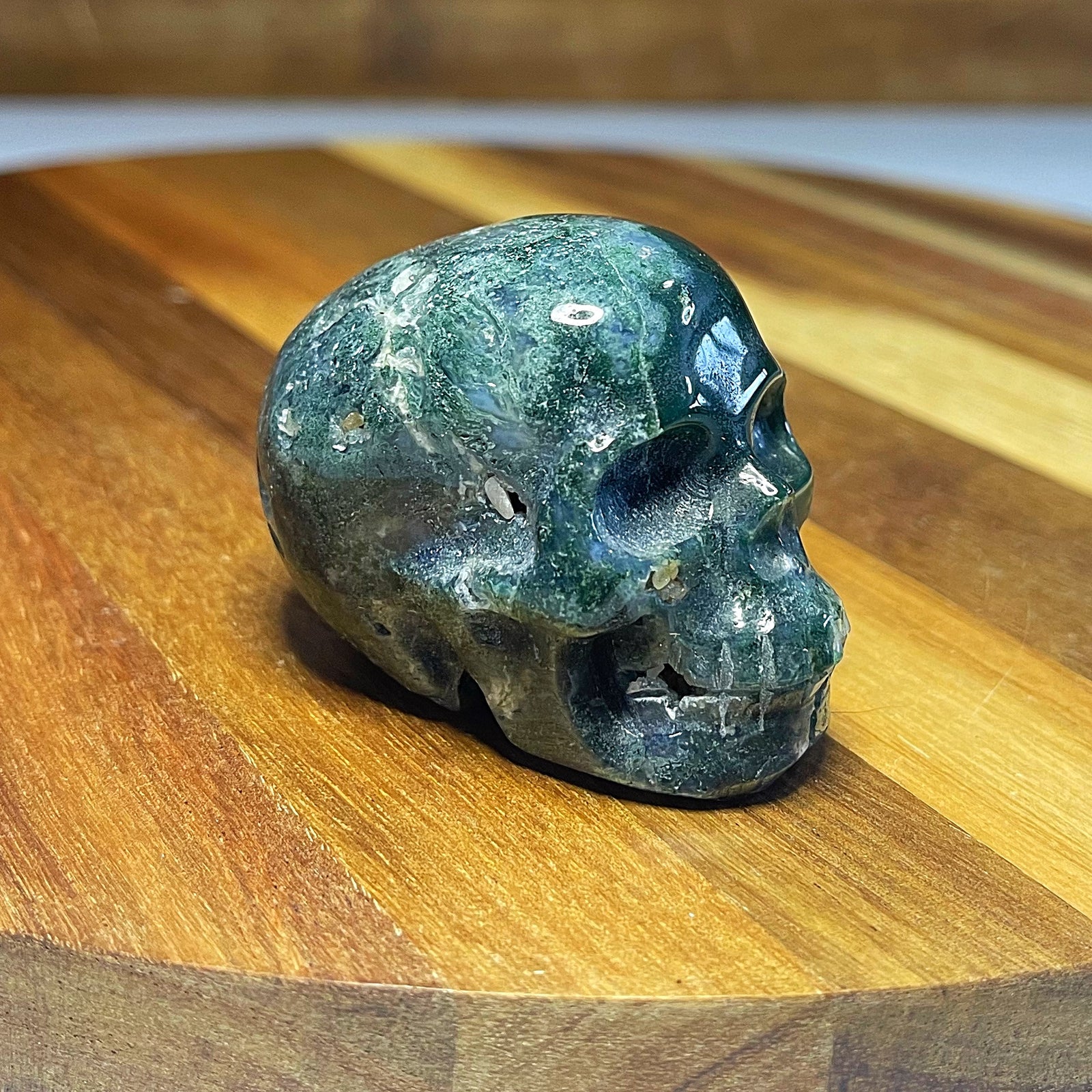 Moss Agate with Druzy