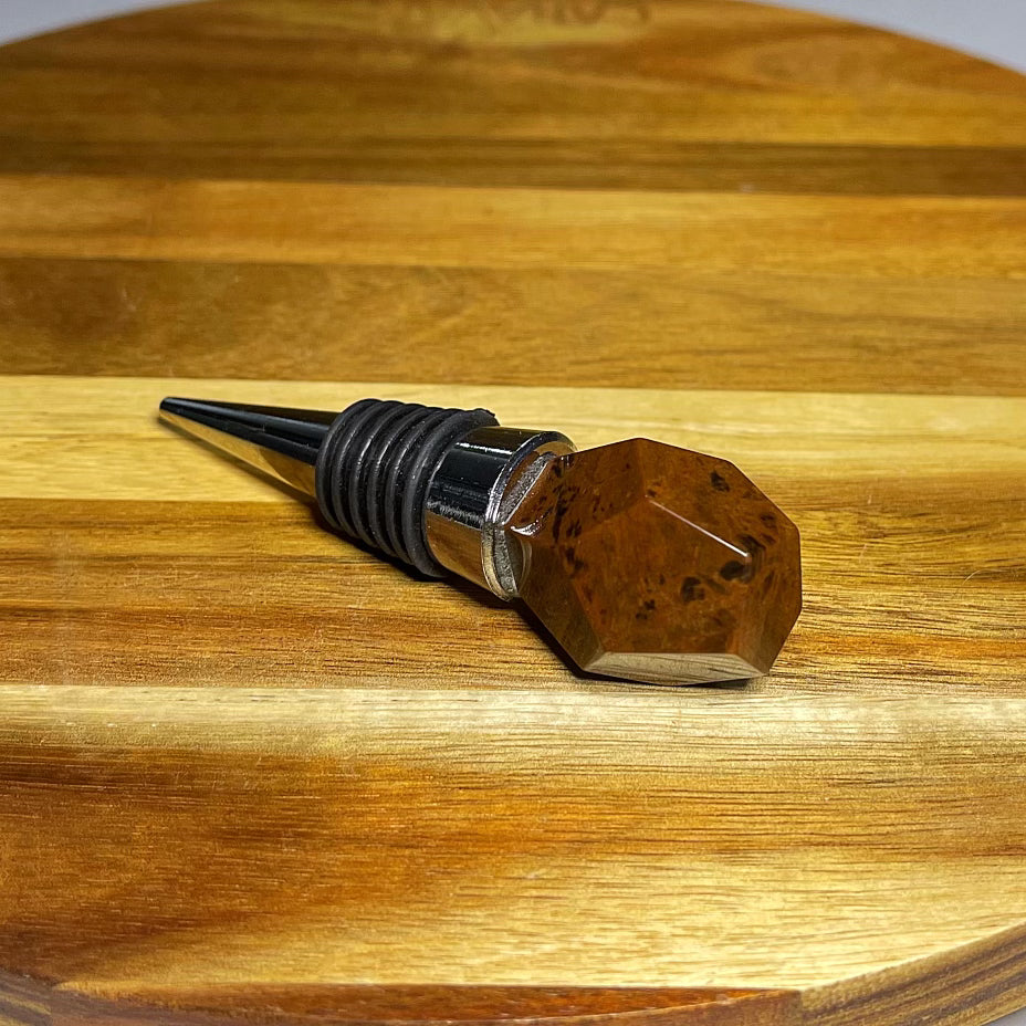 Mahogany Obsidian Wine Bottle Stopper