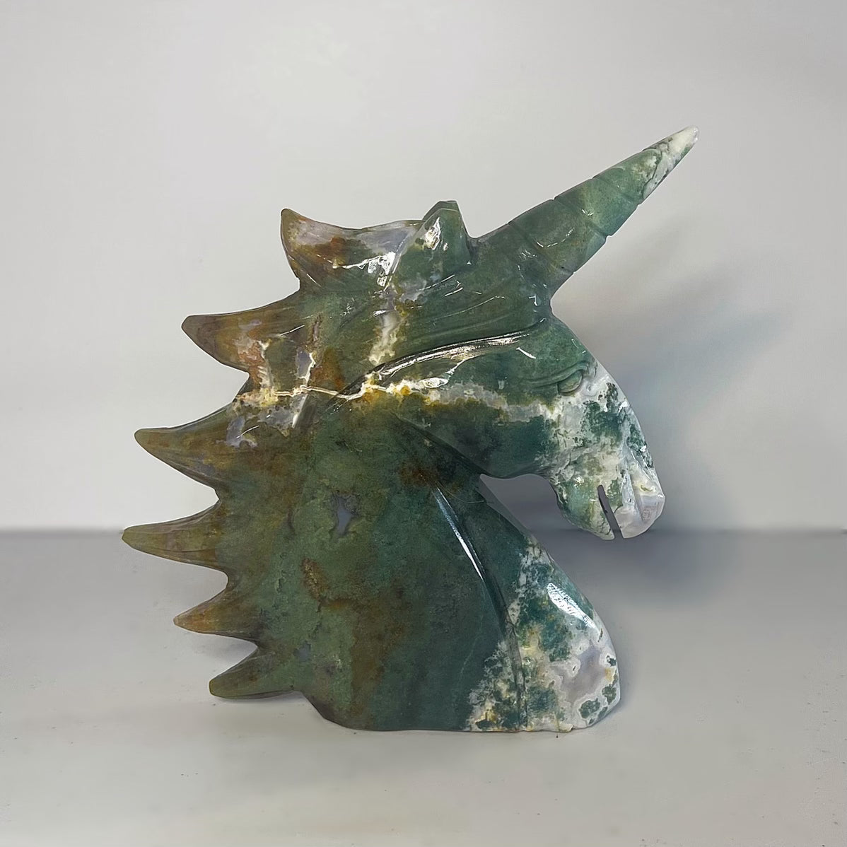 Moss Agate Unicorn